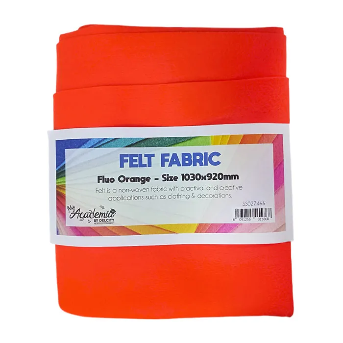 Felt Fabric Fluo Orange, 1030x920mm HW
