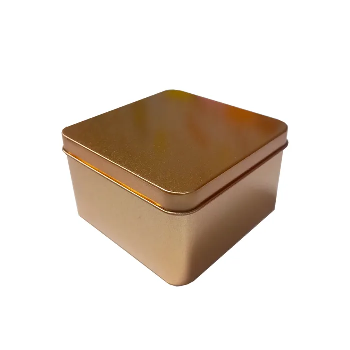 Metal Box Ref LC504 Square, Gold FW