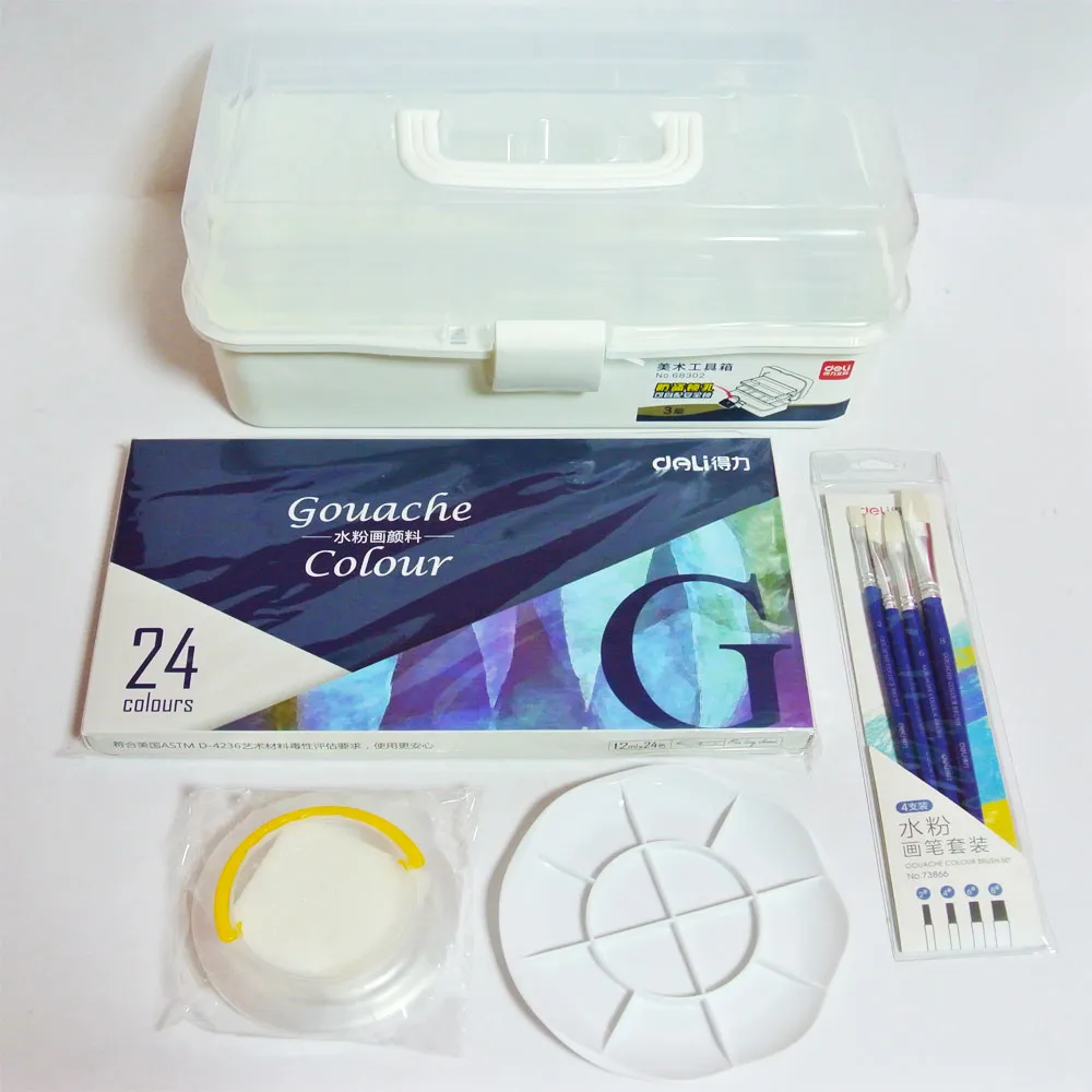 Gouache Set Ref HS311-24 24 colors, Assorted  Deli