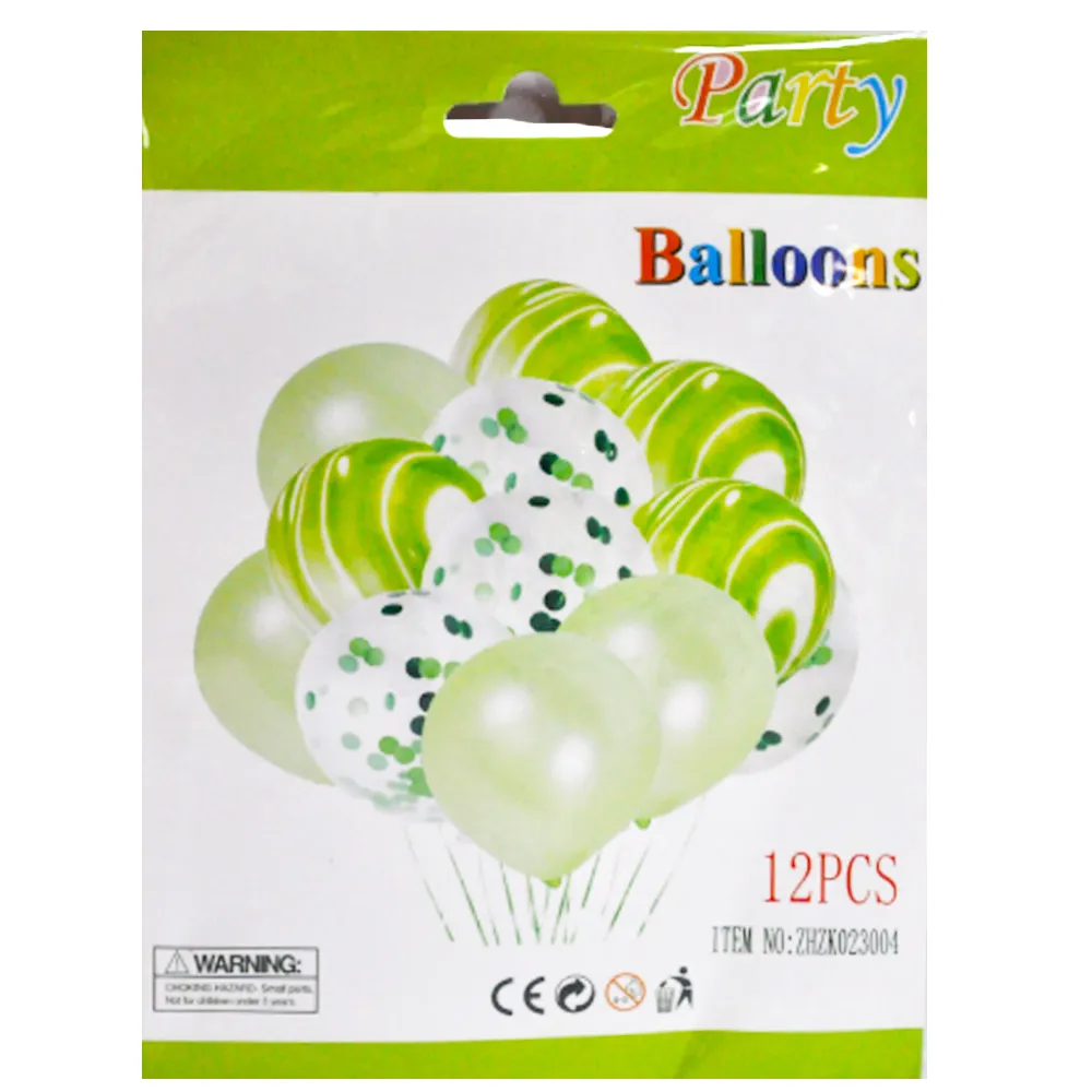 Birthday Balloons Ref YW3194-2A6P Green Set [12pcs] FW