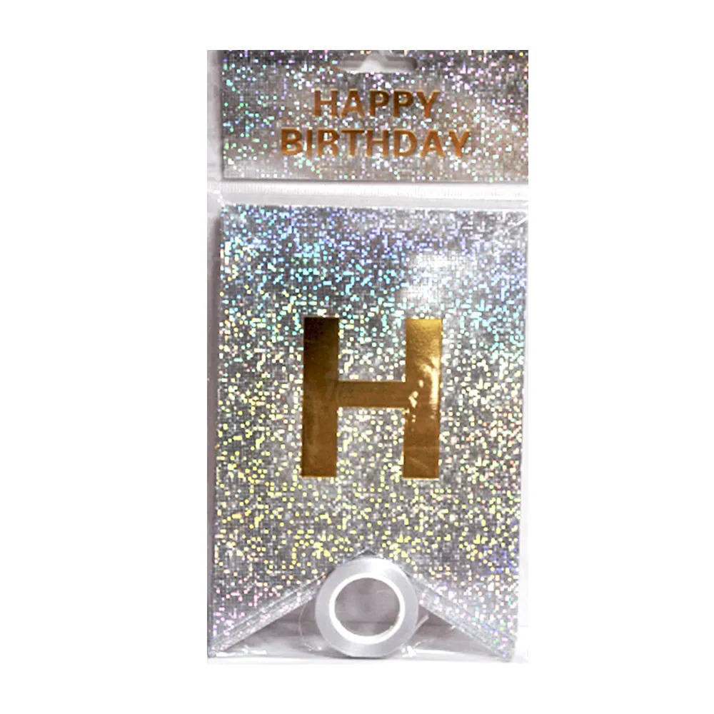 Birthday Banner  Paper Gold/Silver [laser] WTC