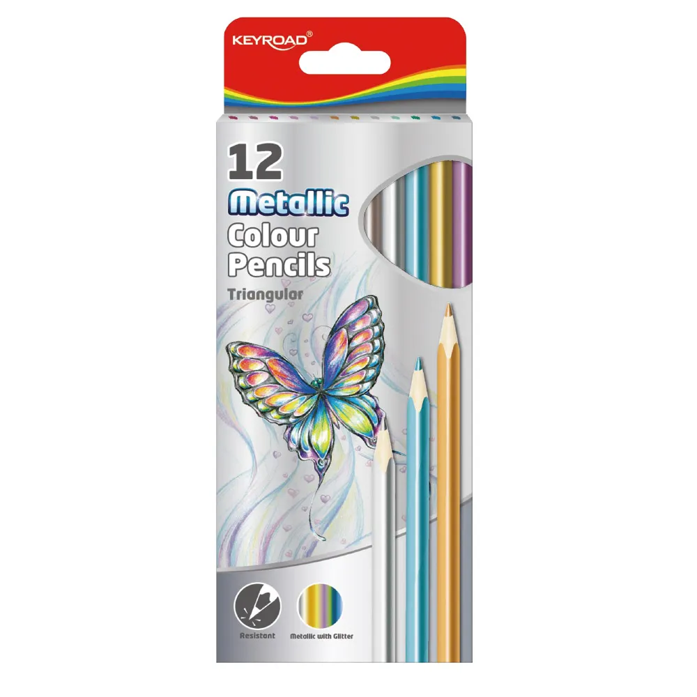 Colored Pencil  Ref KR971756 12 pcs, Metallic Color KeyRoad