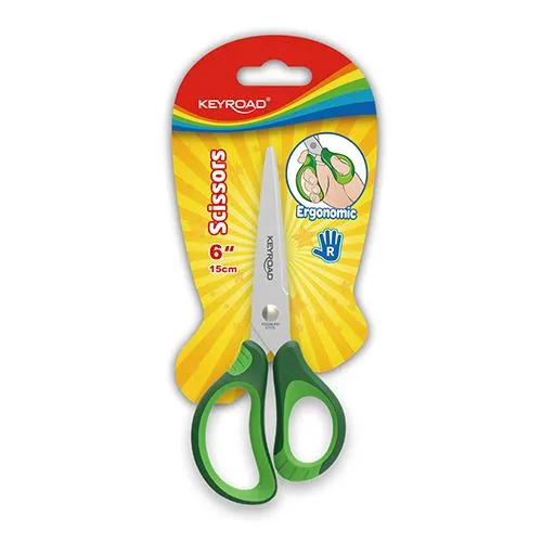 Scissors Ref KR971551 6" Soft Handle Children Scissors 64*10*129mm KeyRoad