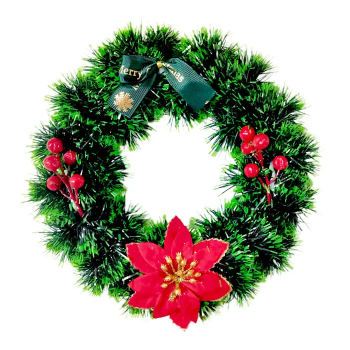 Xmas Wreath Ref 2874 25 cm, merry xmas green WTC