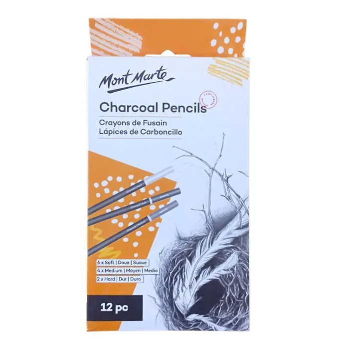 Charcoal Pencils Ref MPN0017 Set of 12  Mont Marte