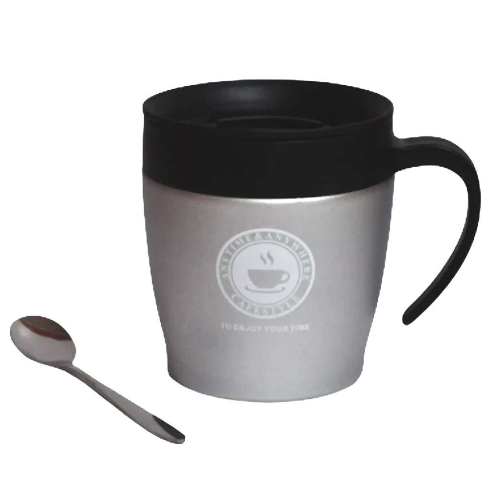 Mug Vacuum Ref 15836 330ml, Cafe Style Silver JF