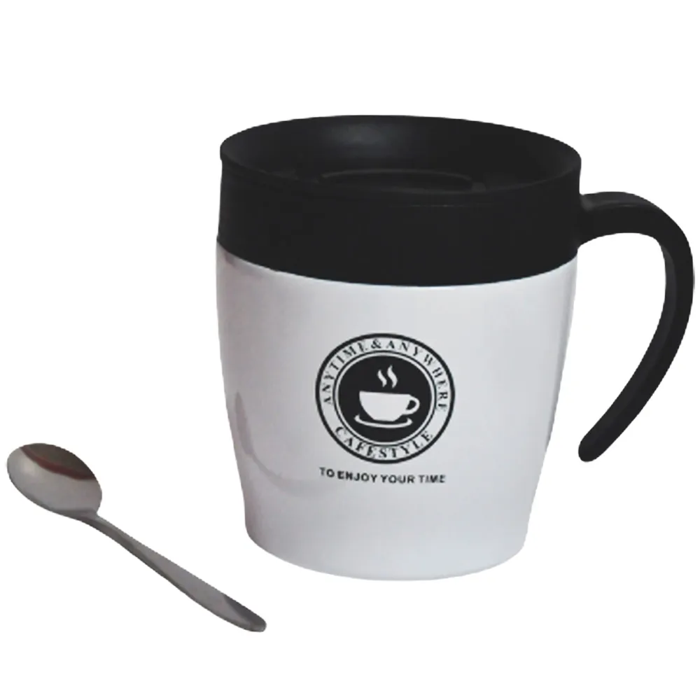 Mug Vacuum Ref 15835 330ml, Cafe Style White JF