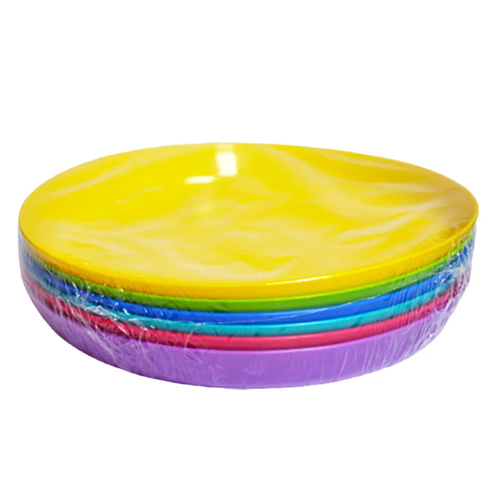 Plates Ref BZ-KRPL06 Kiddies, Assorted Colors [Pk 6] Rainbow