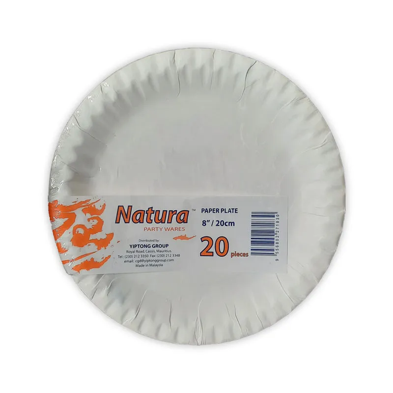 Paper Plate Ø20cm [Pk 20] Natura