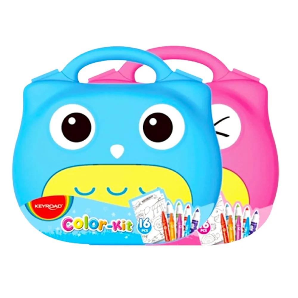 Colouring Kit Ref KR971745 16 Pcs, Blue & Pink KeyRoad