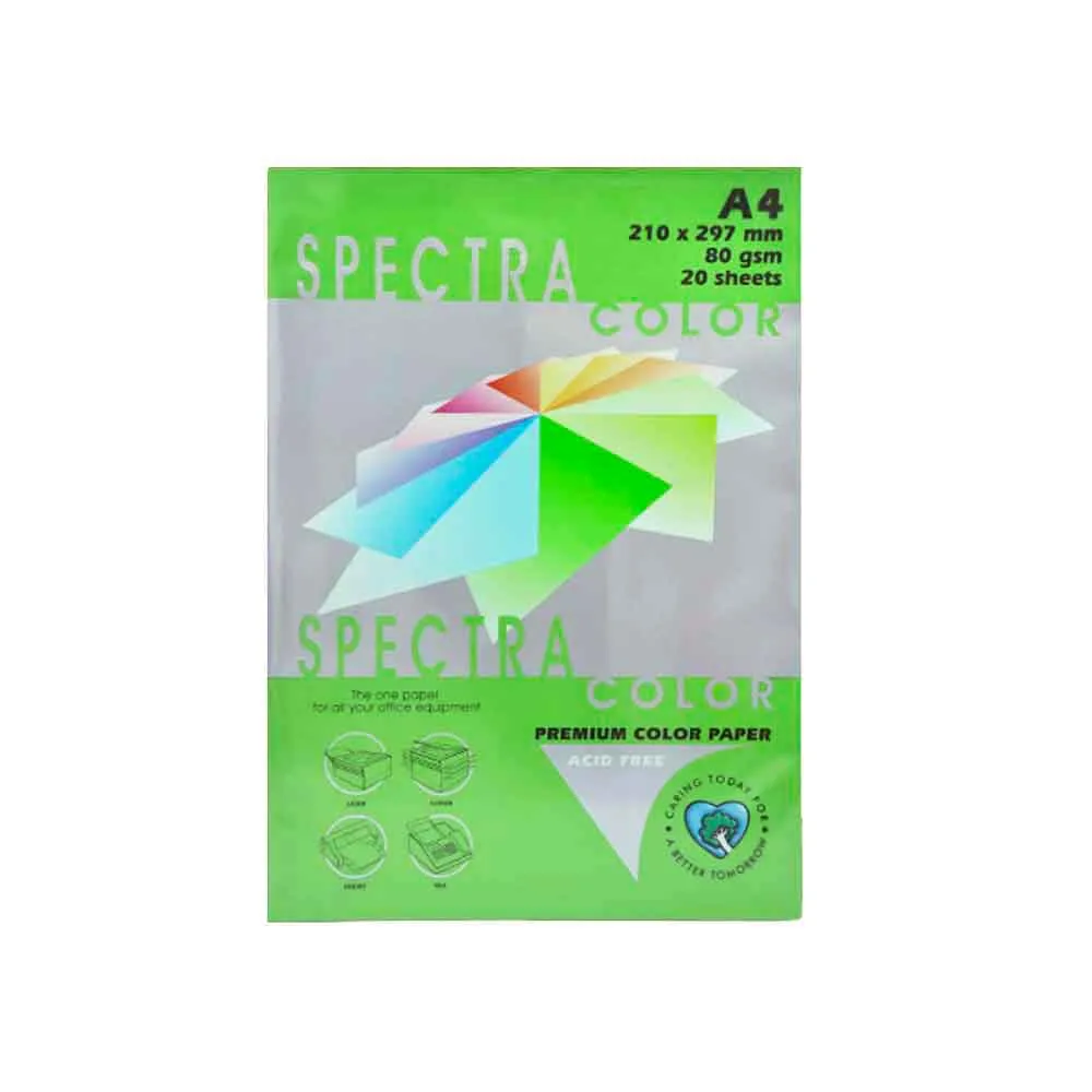 Colour Paper Ref IT230 A4 Parrot , 80gsm [Pk 20]  Spectra Colour