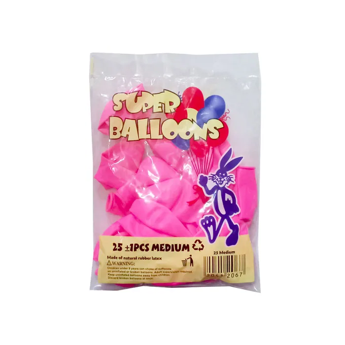 Standard Balloons  Avail: White, Black, Blue, Pink, Orange ,Gold & Silver [Pk 25] CML