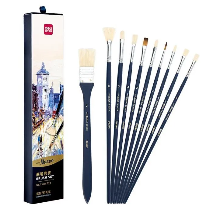 Brush Set Ref 73884 Pack of 10, Blue Deli 