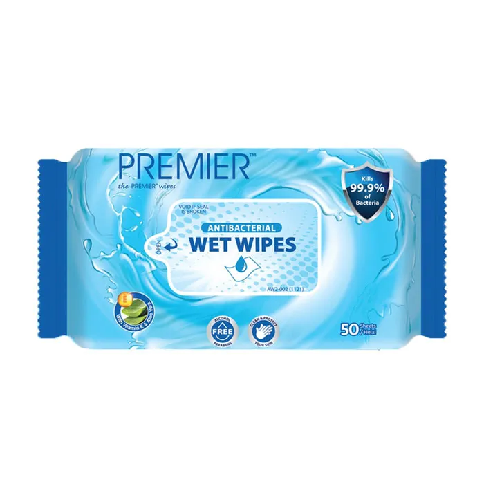 Wipes Ref WR07 Antibacterial [Pk 50] Premier