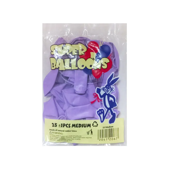 Pastel Balloons Avail: Blue, Pink, Purple [Pk 25] CML