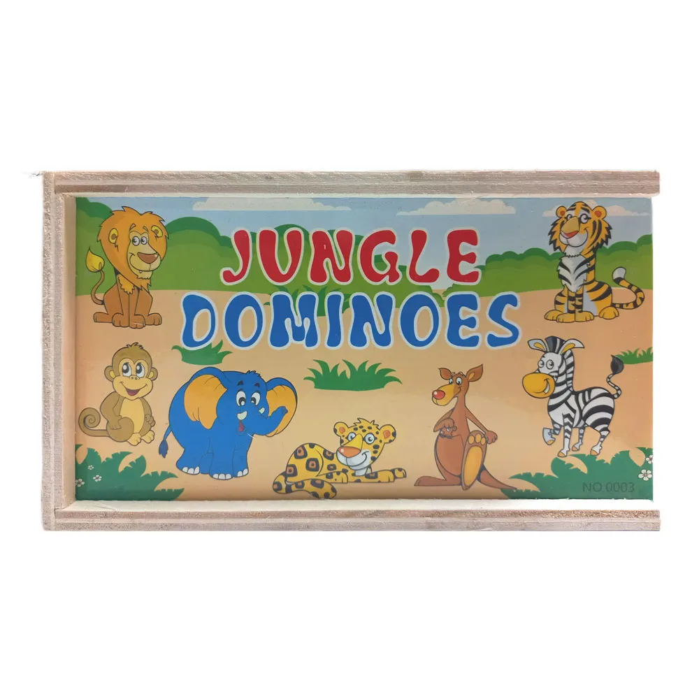 Domino Wooden Box Ref A1213 Jungle Animal FW
