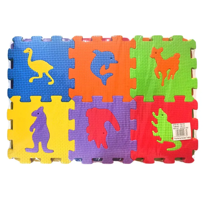Puzzle Mat Ref X0550A 30*30cm, Assorted Colors, Animals Theme [Pk 10] FW