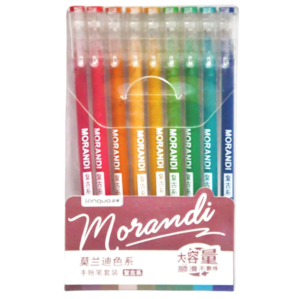 Gel Pen Ref 674 Color Ink - Morandi Shade D0224 - Pk 9 MeliMelo