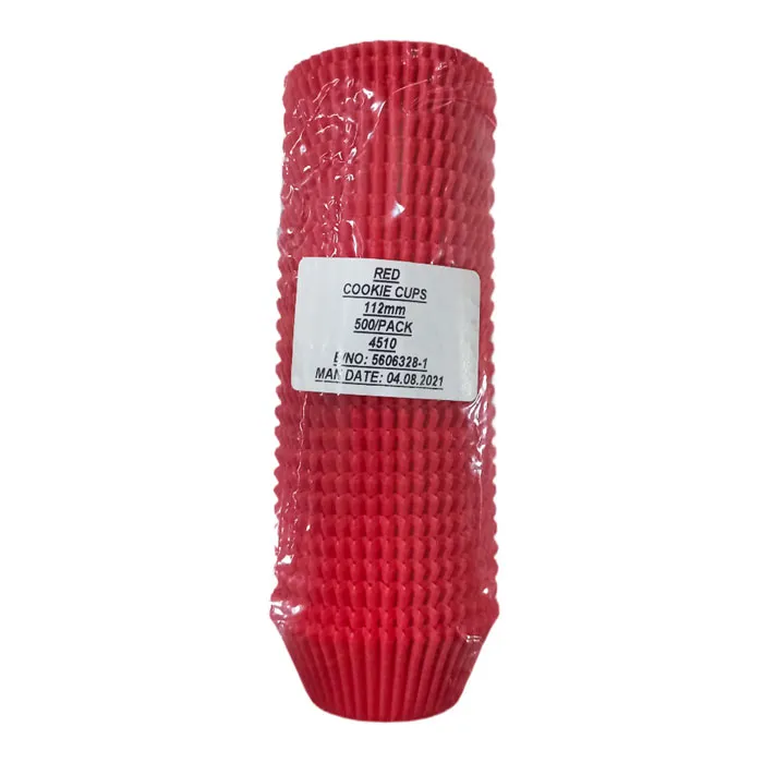 Paper Cake Cups Ref 4510 Red, 112mm [Pk 500] LLM