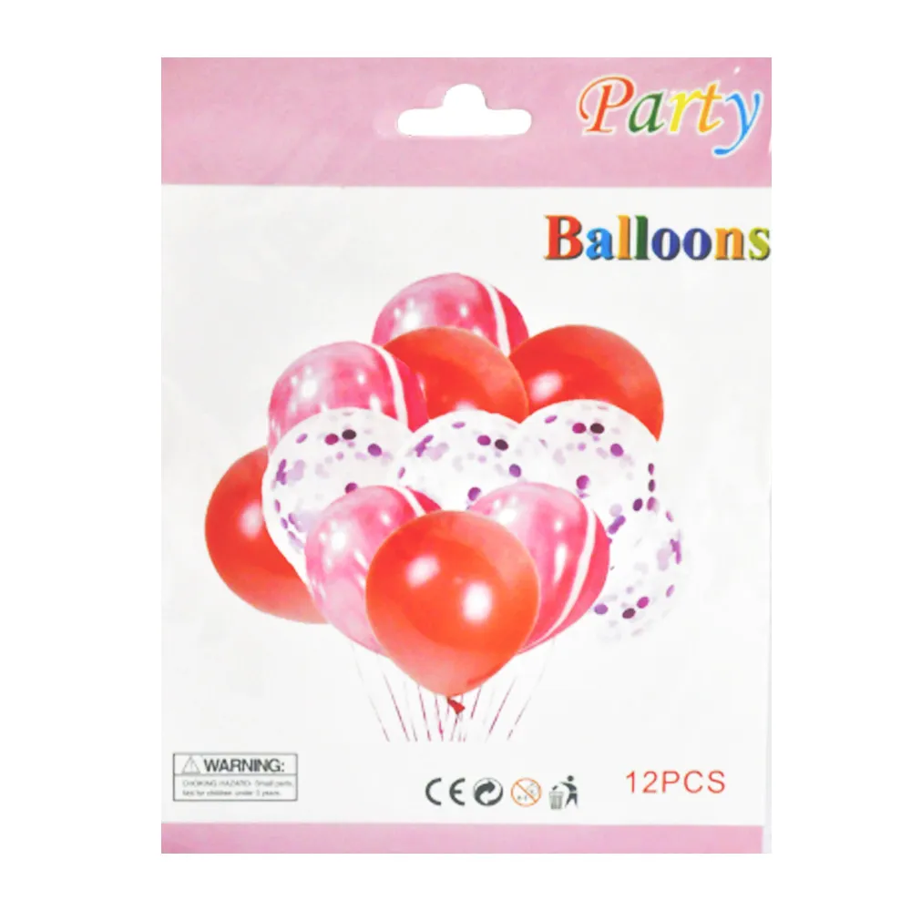 Birthday Balloons Ref YW3169-2A6P Red Set [12pcs] FW