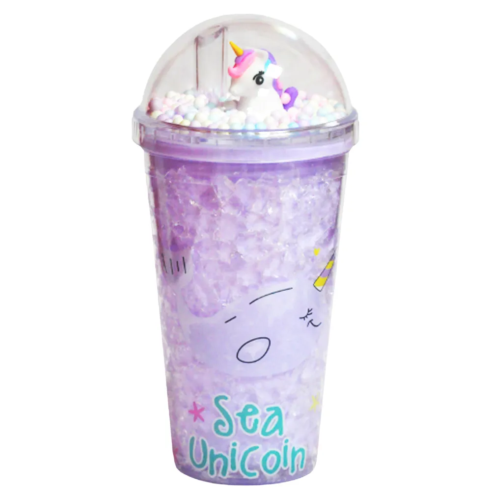 Cup Plastic Ref 15860 450ml Unicorn - Purple JF
