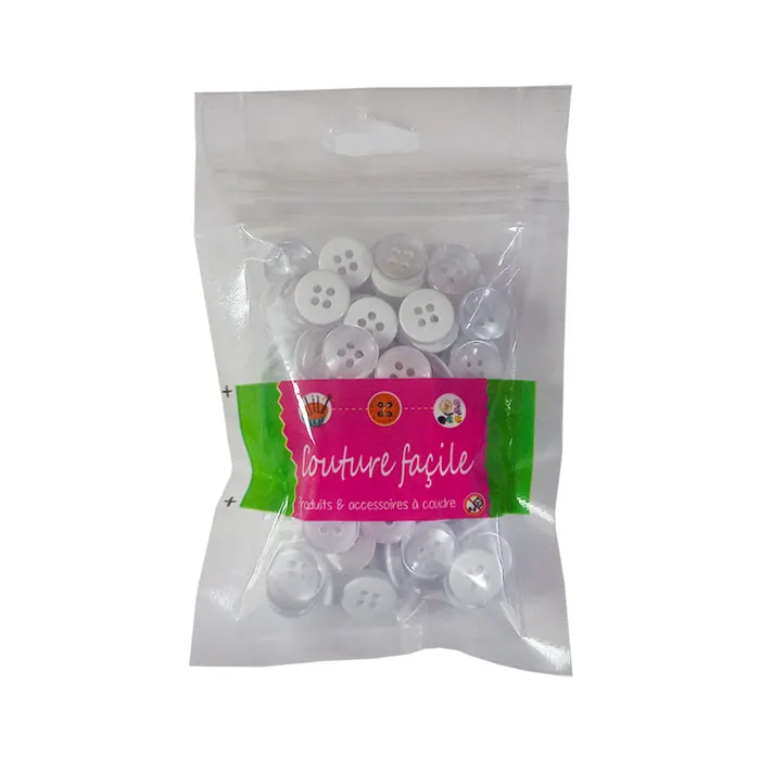 Button 18L, Transparent [Pk 144] Couture Facile
