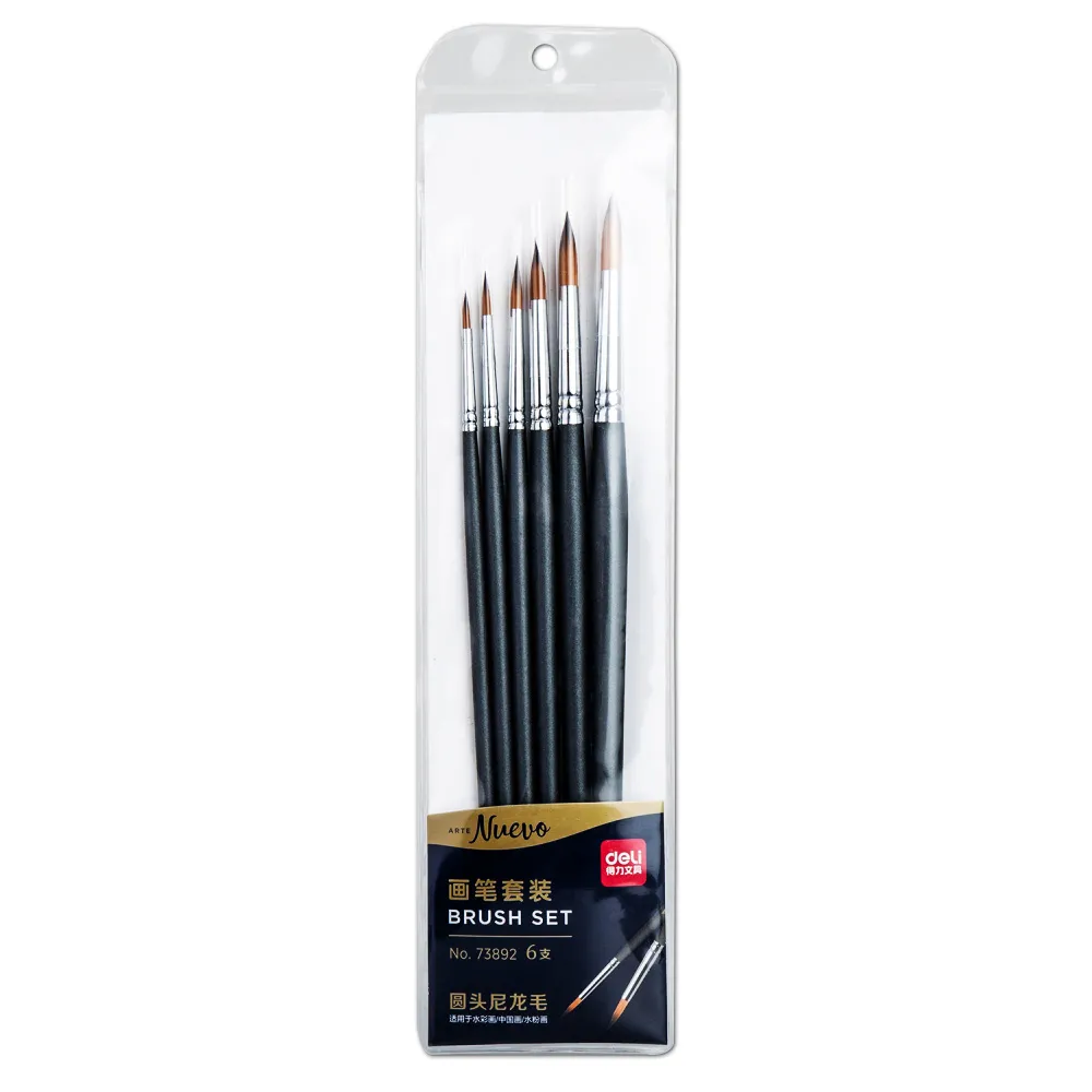 Brush Set Ref 73892 Pk 6: Round Brushes [Grey] Nuevo  Deli