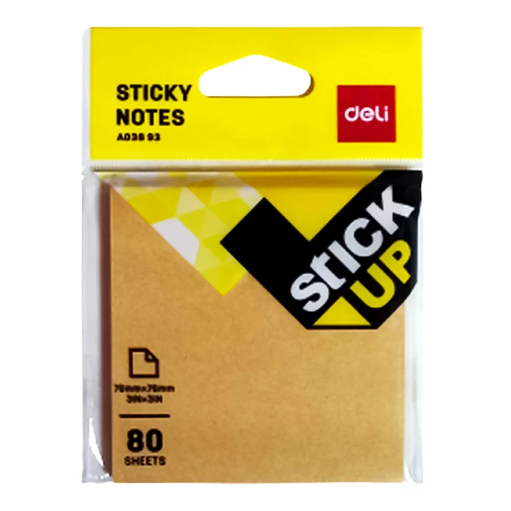 Sticky Notes Ref A03893 S:3x3" inch, Kraft Deli