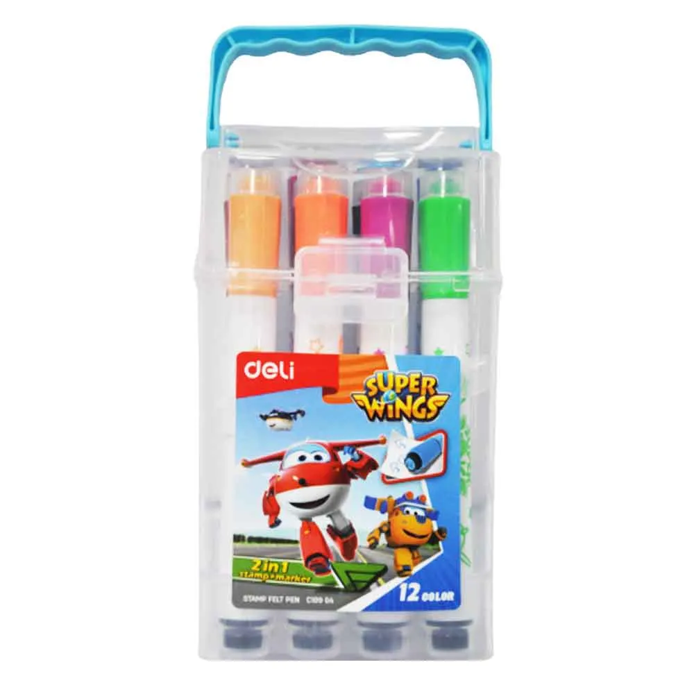 Stamp Felt Pen Ref C10904 12 colors Deli