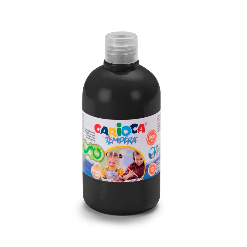 Ready Tempera Bottle Ref 40427/02 500ml, Black Carioca