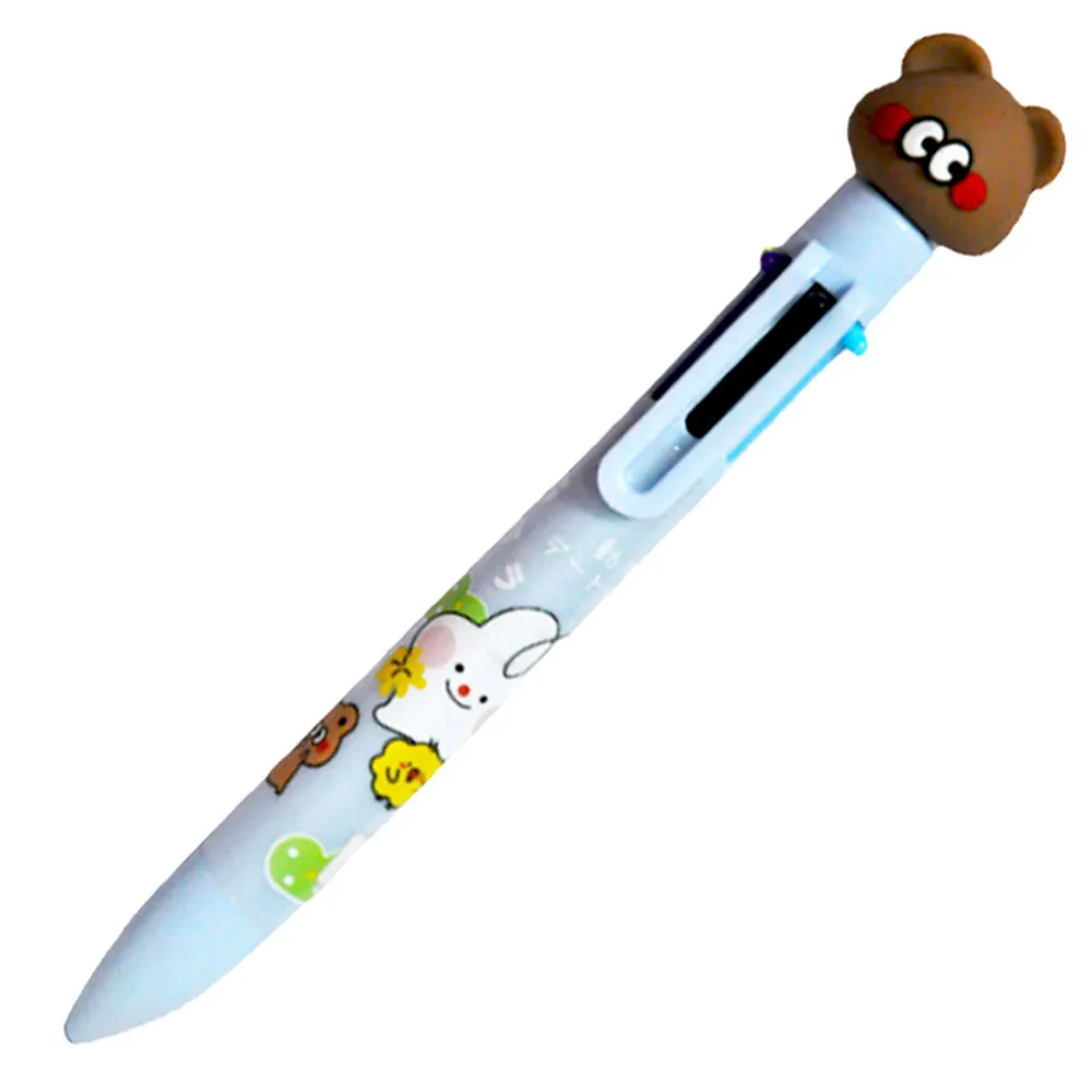Ball Pen Ref166 Retractable 6 Colors - Cartoon MeliMelo