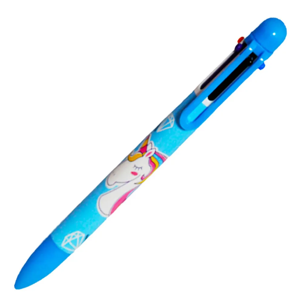 Ball Pen Ref 015 Retractable 6 Colors , Unicorn MeliMelo