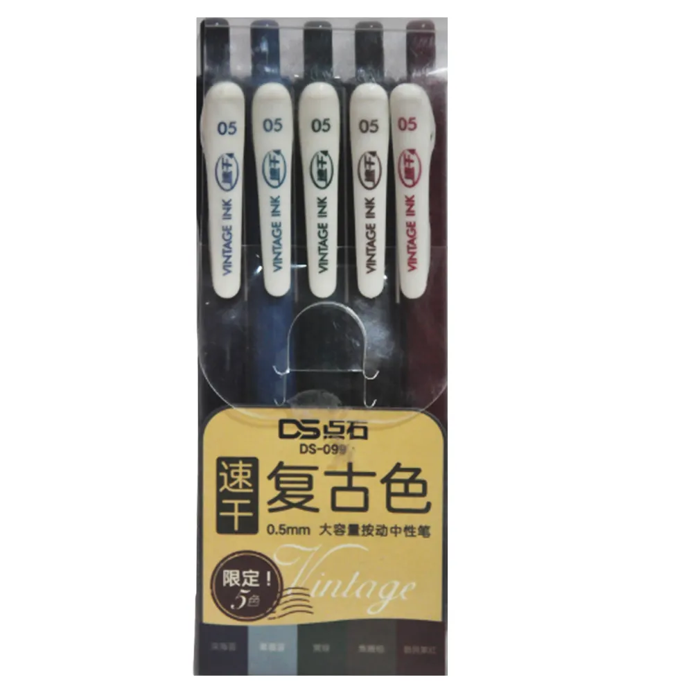 Gel Pen Ref412 Color Ink - Vintage T37853 - PK5 MeliMelo