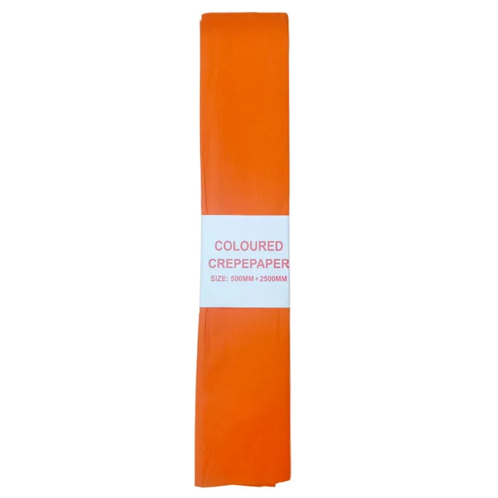 Crepe Paper Vivid Orange, 500mm*2.5m Crown