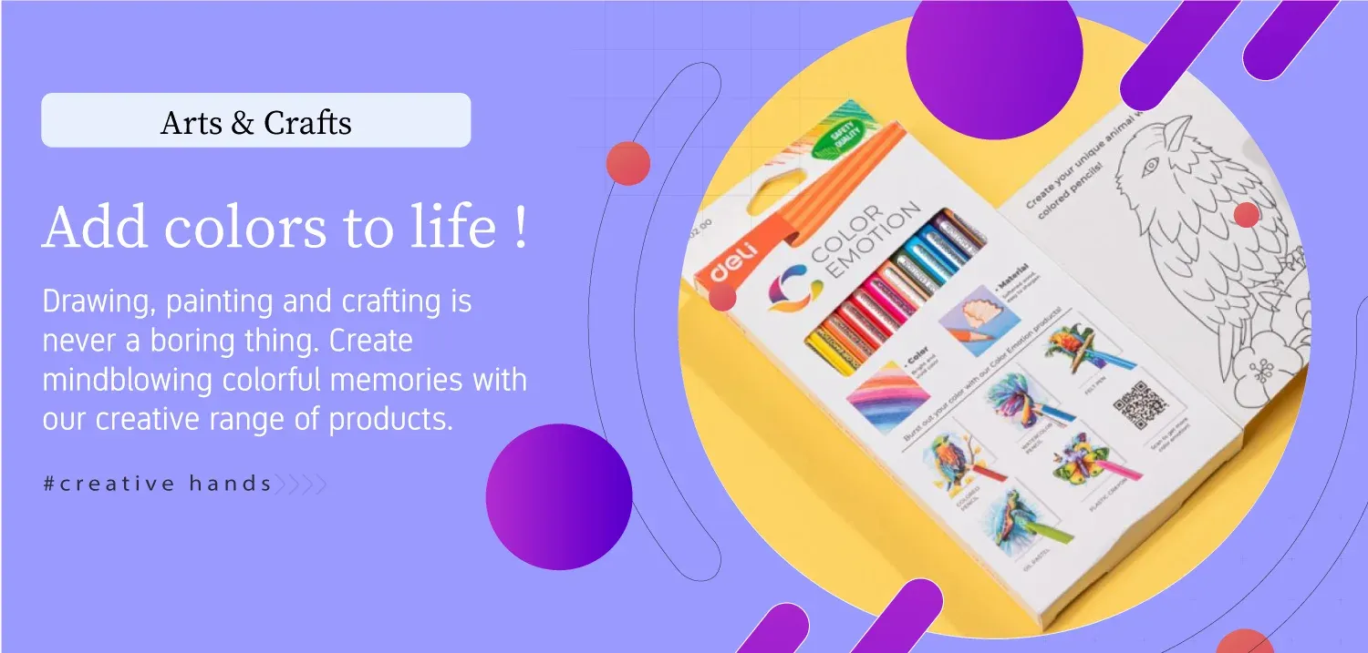 Arts and crafts — add colours to life