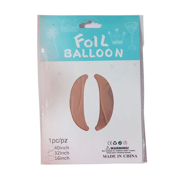 Foil Balloon No.0 32" Rosegold CML
