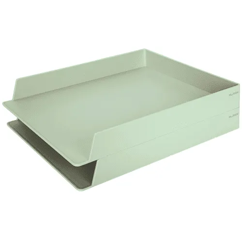File Tray  2 Pcs Green Deli