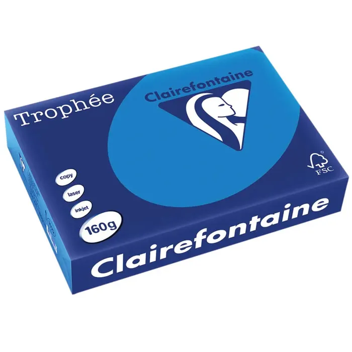 Bristol Paper Ref 1022C A4 Turquoise, 160gsm [Ream: 250 Sheets] Clairefontaine