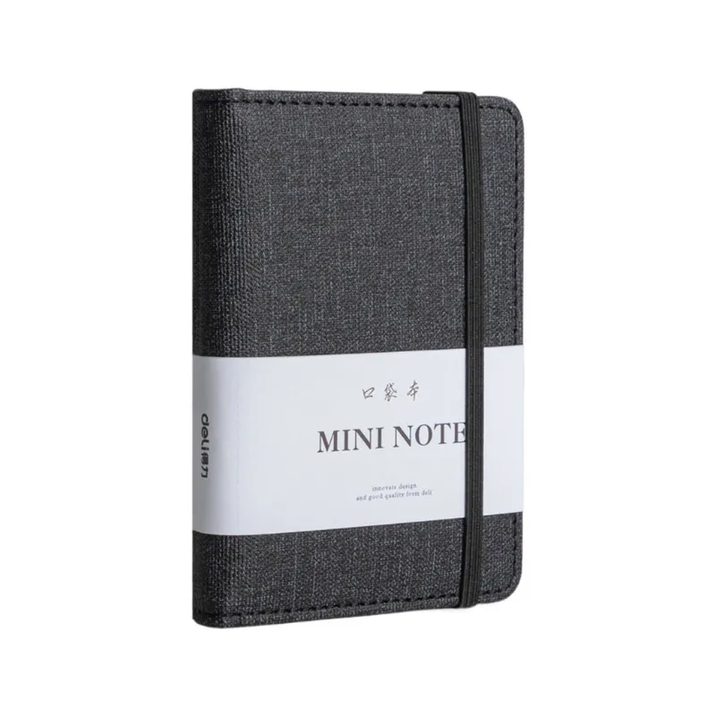 Hard Cover Notebook Ref 22235 A7, 96 Sheets, Grey Deli