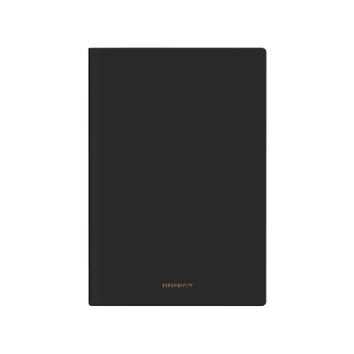 Leather Notebook Ref 22284 A5, 96 Sheets, Black Deli