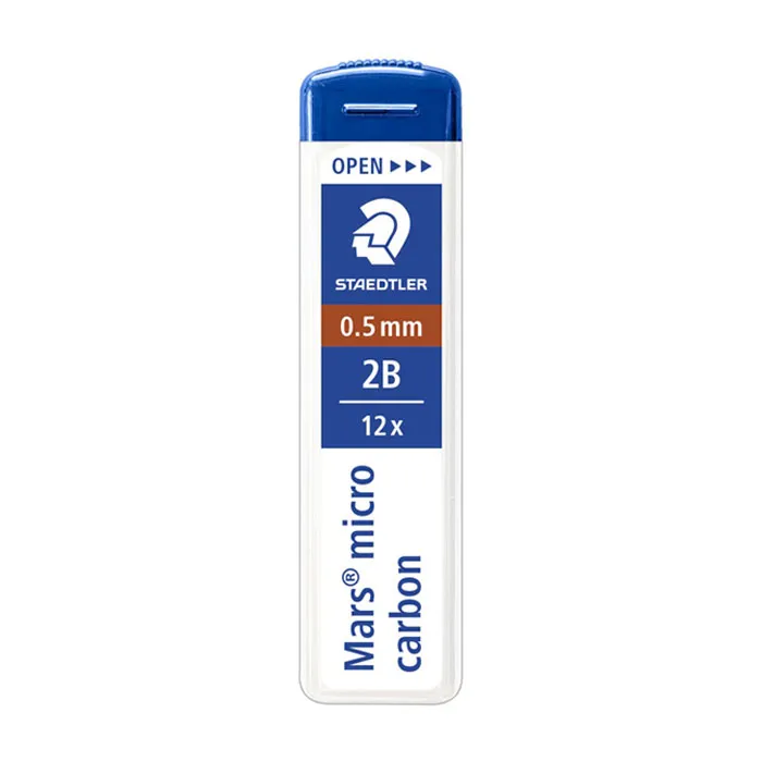 Carbon Lead Refill Ref 250 05 0.5mm 2B Staedtler Mars