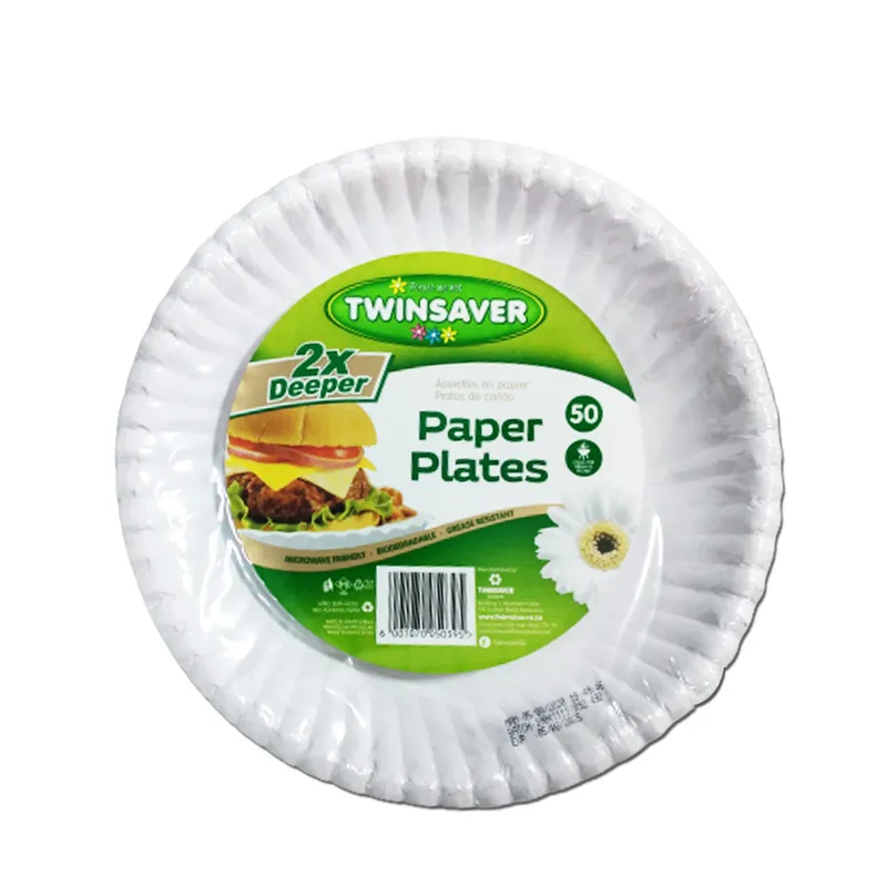 Paper Plate  Ø23cm, Bio [Pk 50]  Twin Saver