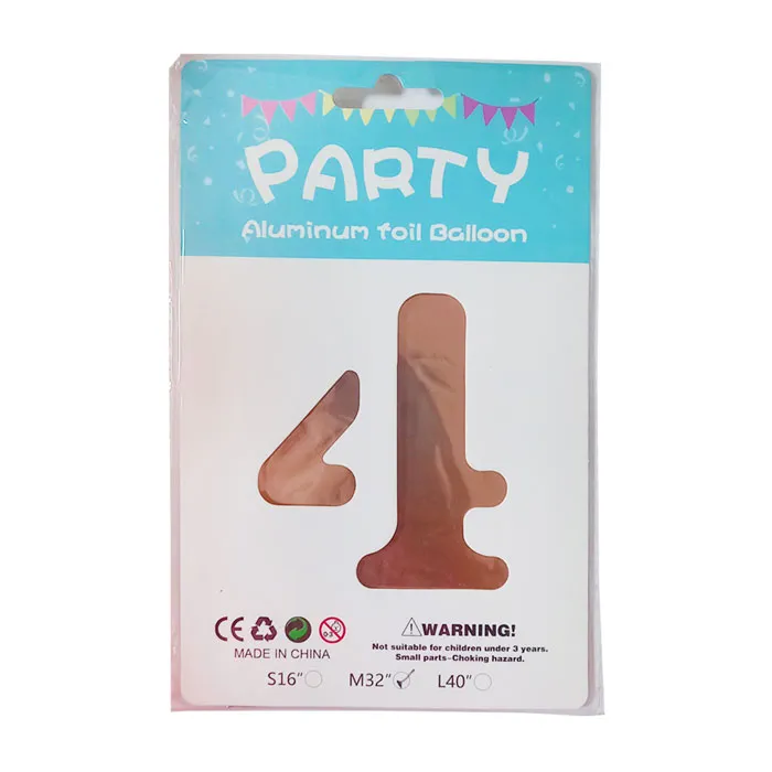 Foil Balloon No.4 32" Rosegold CML