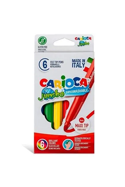 Felt Pens Ref 40568 6 Brilliant Colours Carioca