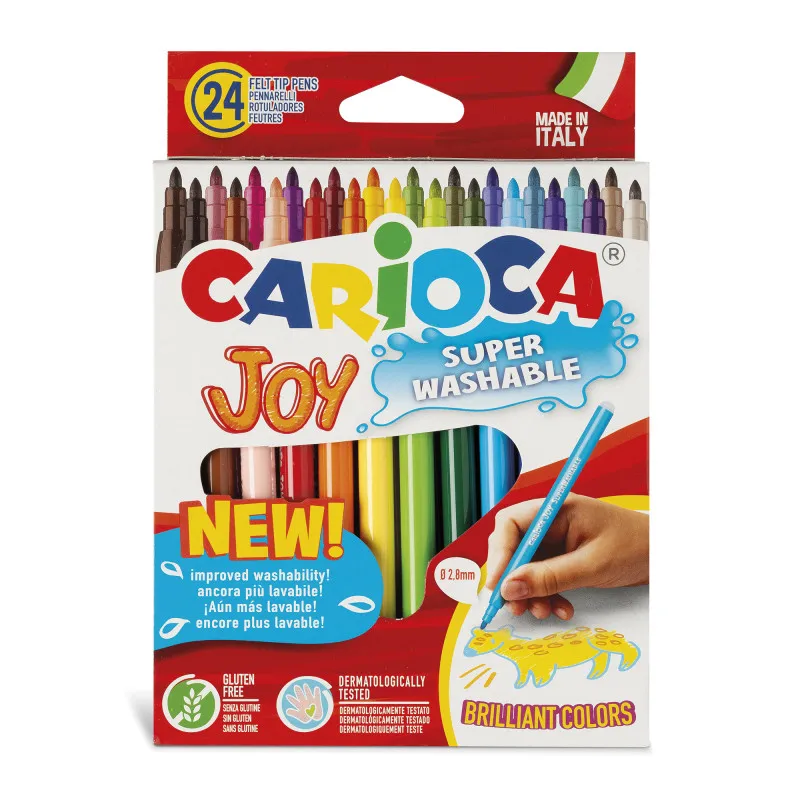Felt Tip Pens Joy Ref 40615 24pcs Brilliant Colors Carioca