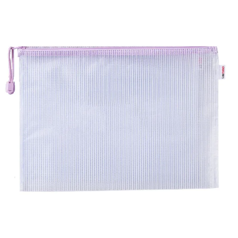 Zip Bag Ref 63481A  A4, Assorted Colours [Pk 5] Deli