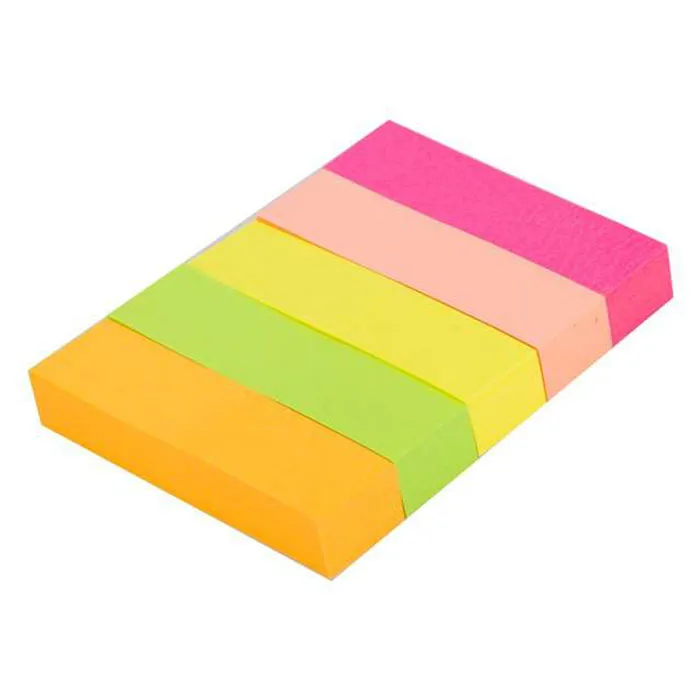 Sticky Notes Ref 7154 Index Tabs :50*15mm, 100 shtsx5 col [fluo] Deli