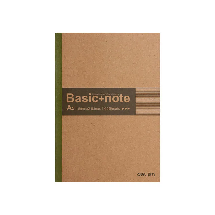 Soft Cover Notebook Ref 7674 A5 , 60 Sheets Ruled Deli