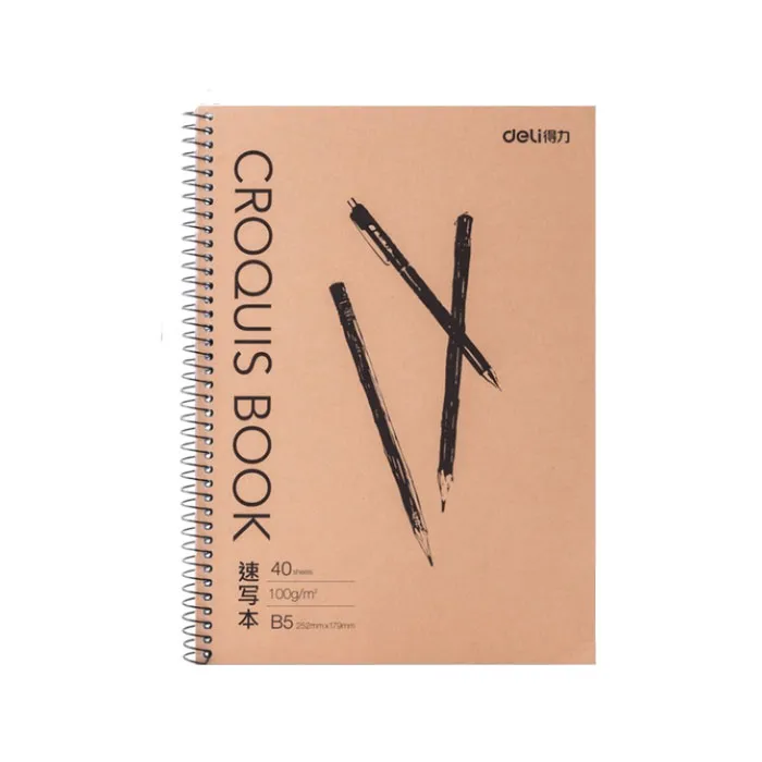 Sketch Book Ref 7697 B5, 252*179mm, 40 Pages Deli