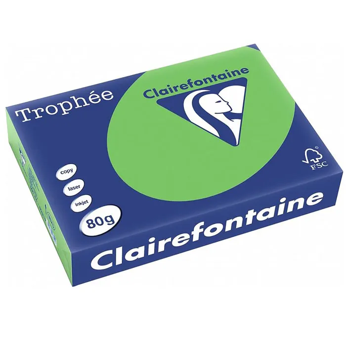 Colour Copy Paper Ref 1875C A4 Mint Green, 80gsm [Ream: 500 Sheets] Clairefontaine